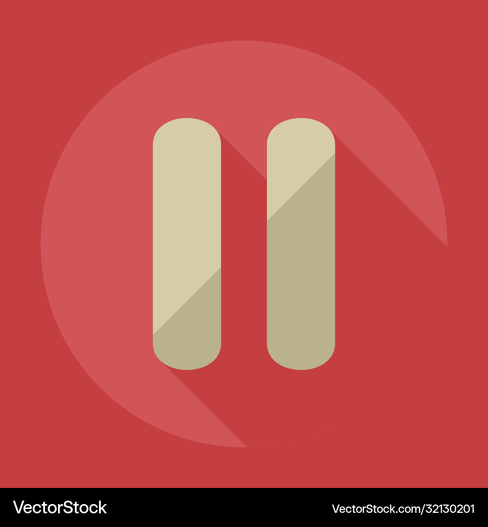 Flat modern design with shadow icon player Vector Image