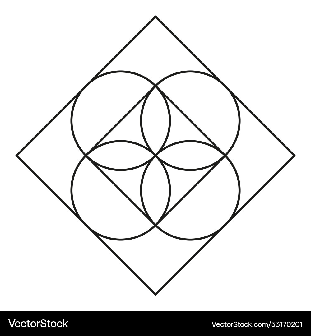 Geometric pattern overlapping circles and squares Geometric pattern overlapping circles and squares vector image