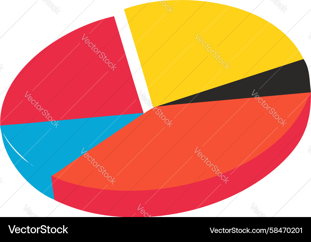 Incomplete Pie Chart - Data Gap Vector Image