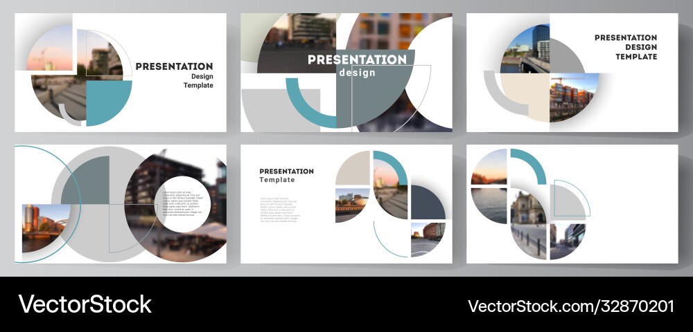 Layout presentation slides design vector image