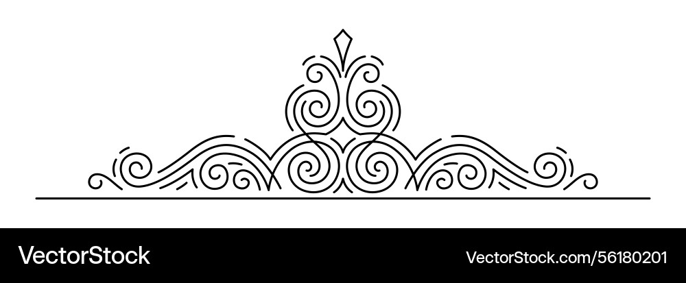 Line curl element modern decorative linear Line curl element modern decorative linear Vector Image