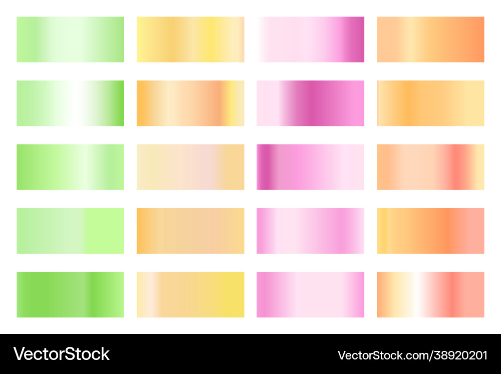 Metallic gradient collection with shiny colorful Metallic gradient collection with shiny colorful Vector Image