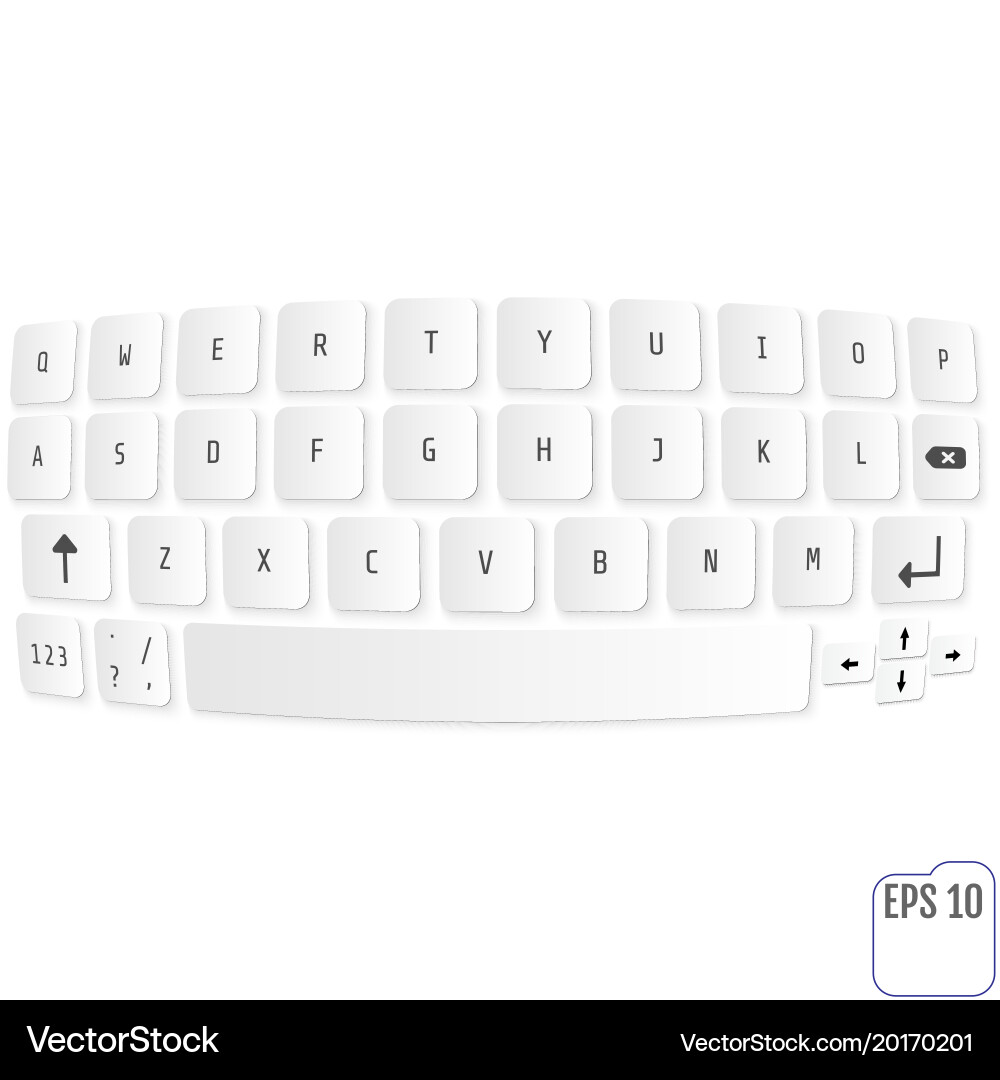 Modern keyboard of smartphone alphabet buttons Vector Image