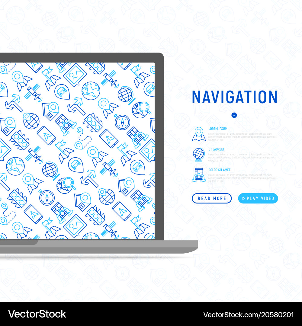 Navigation and direction concept Vector Image