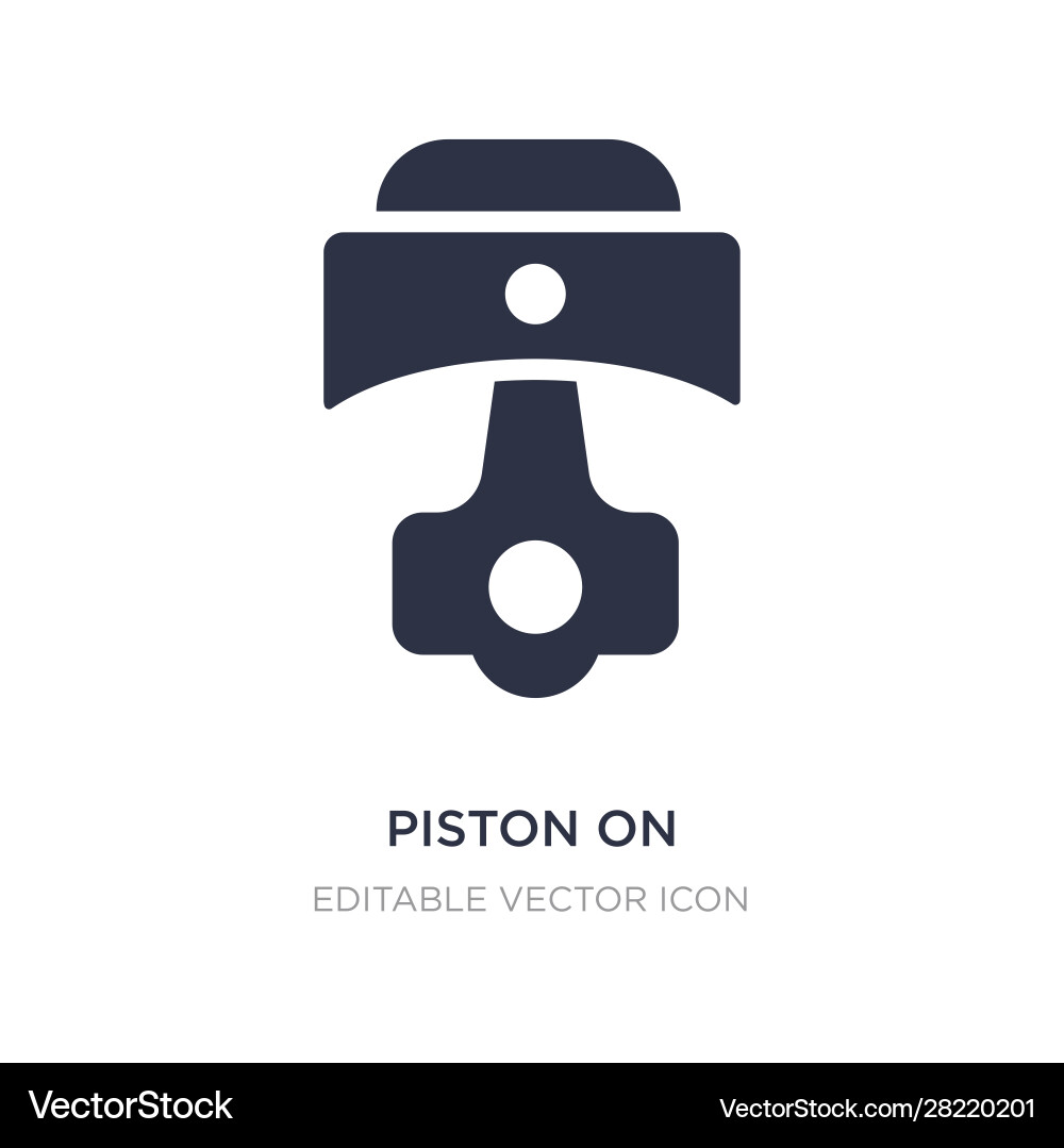 Piston on icon white background simple element Piston on icon white background simple element Vector Image