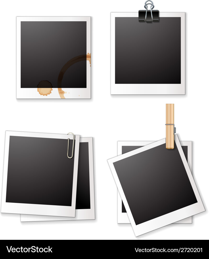Polaroid Frames Collection vector image