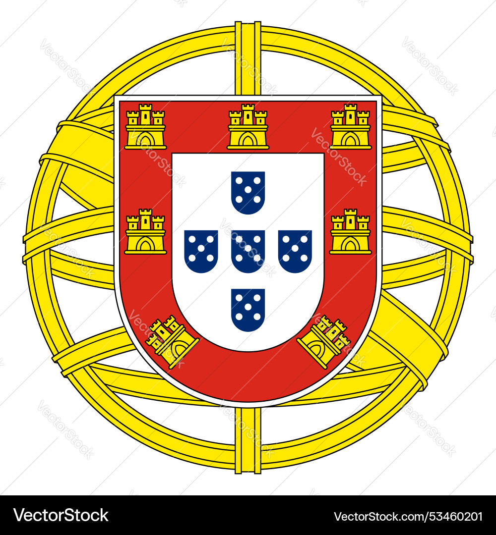 Portuguese Coat of Arms Vector Image