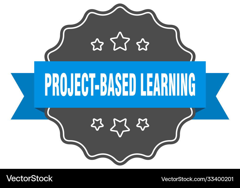 Project-based learning label vector image