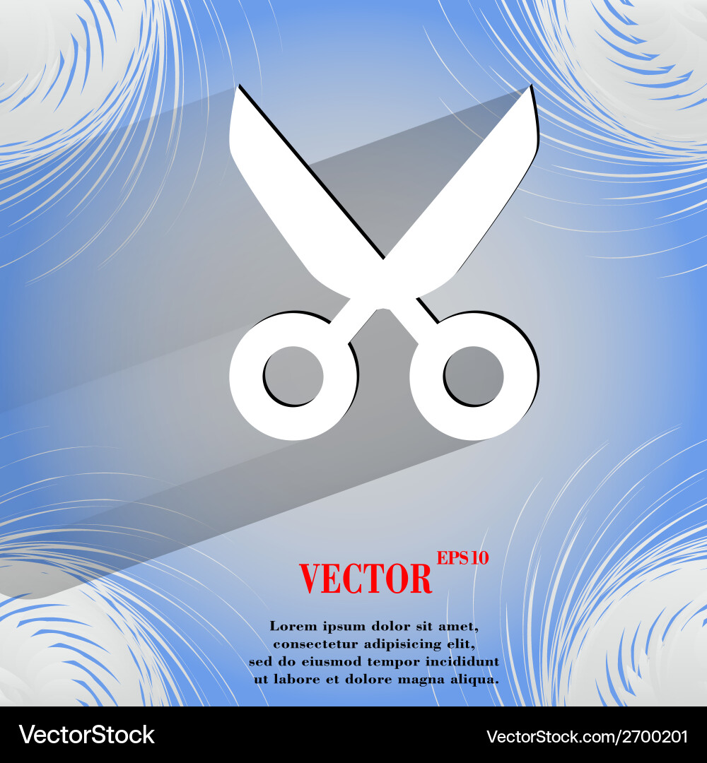 Scissors flat modern web design vector image