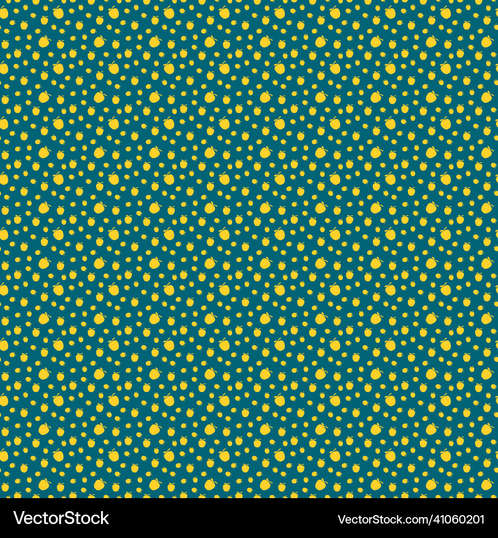 Seamless background or pattern of apples print vector image