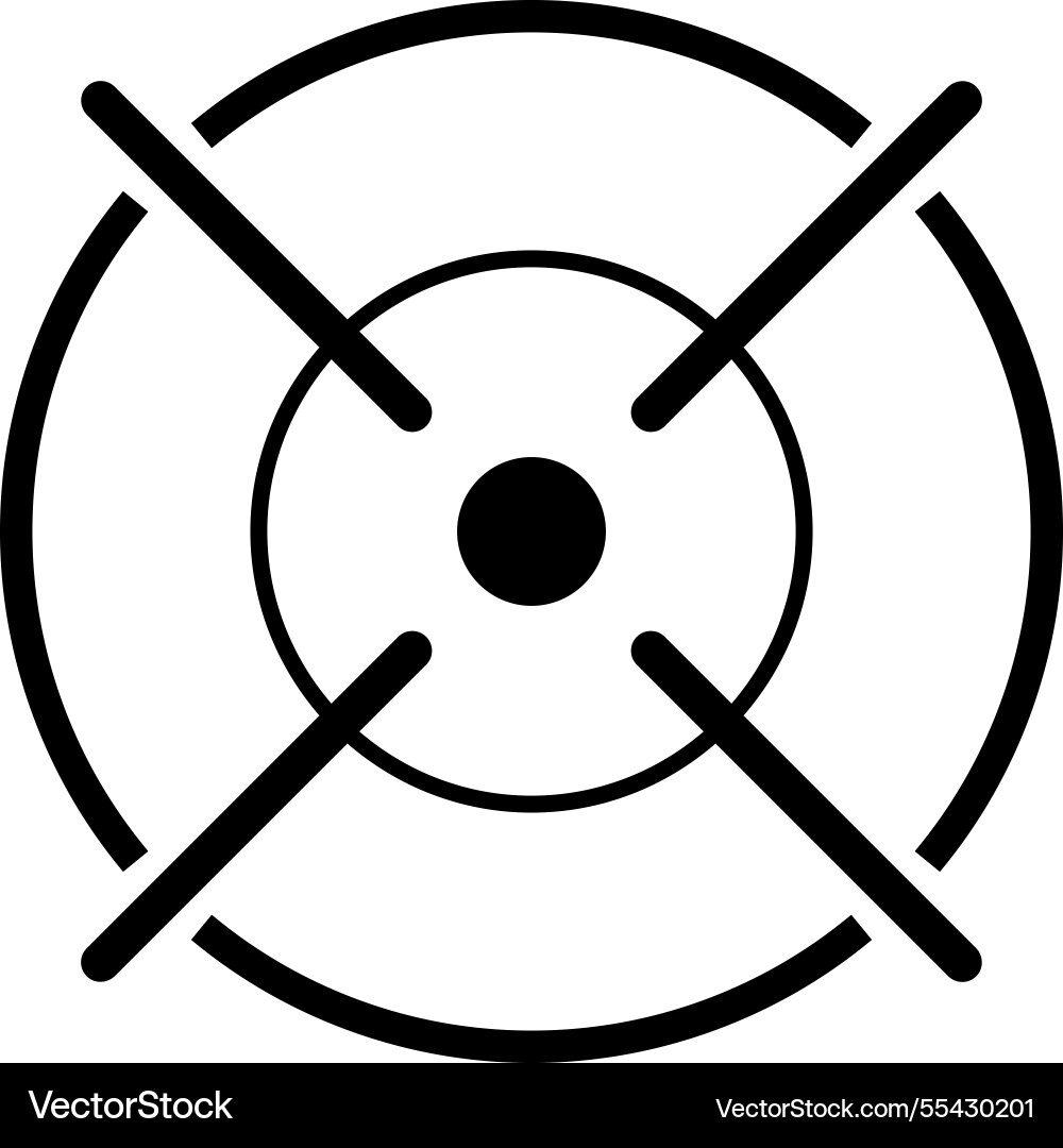Sniper target aim pointer navigation cursor Sniper target aim pointer navigation cursor vector image