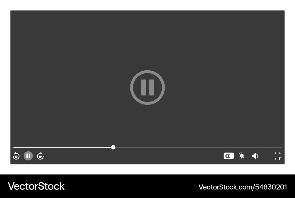 Video player template interface hosting Video player template interface hosting vector image