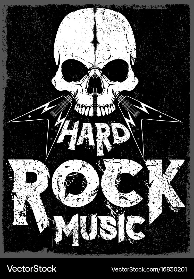 Vintage Rock & Roll Poster Vector Image