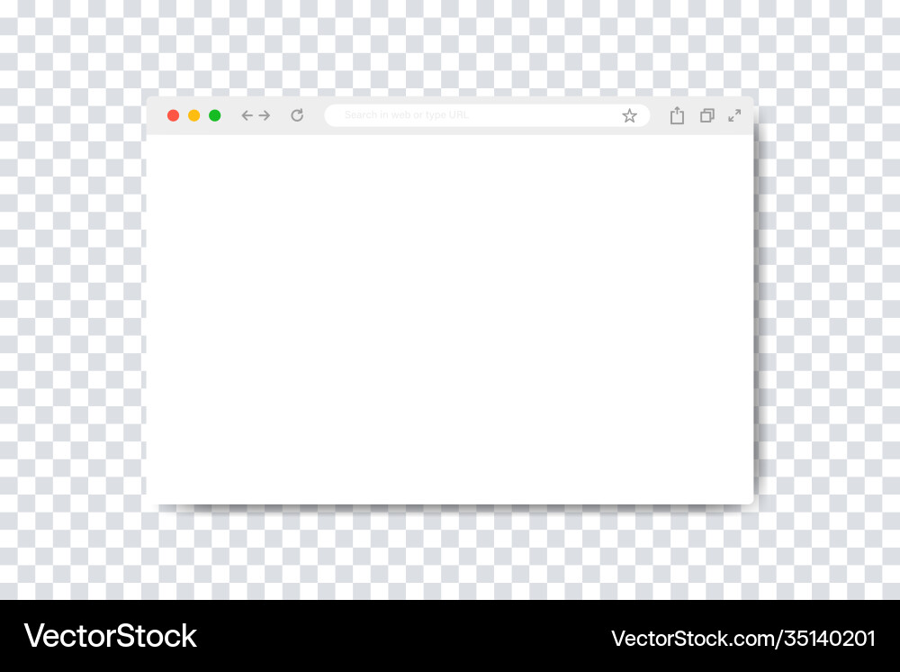 Web browser window isolated screen vector image