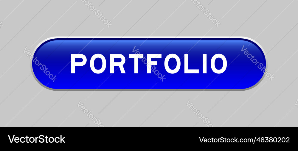 Blue color capsule shape button with word Vector Image