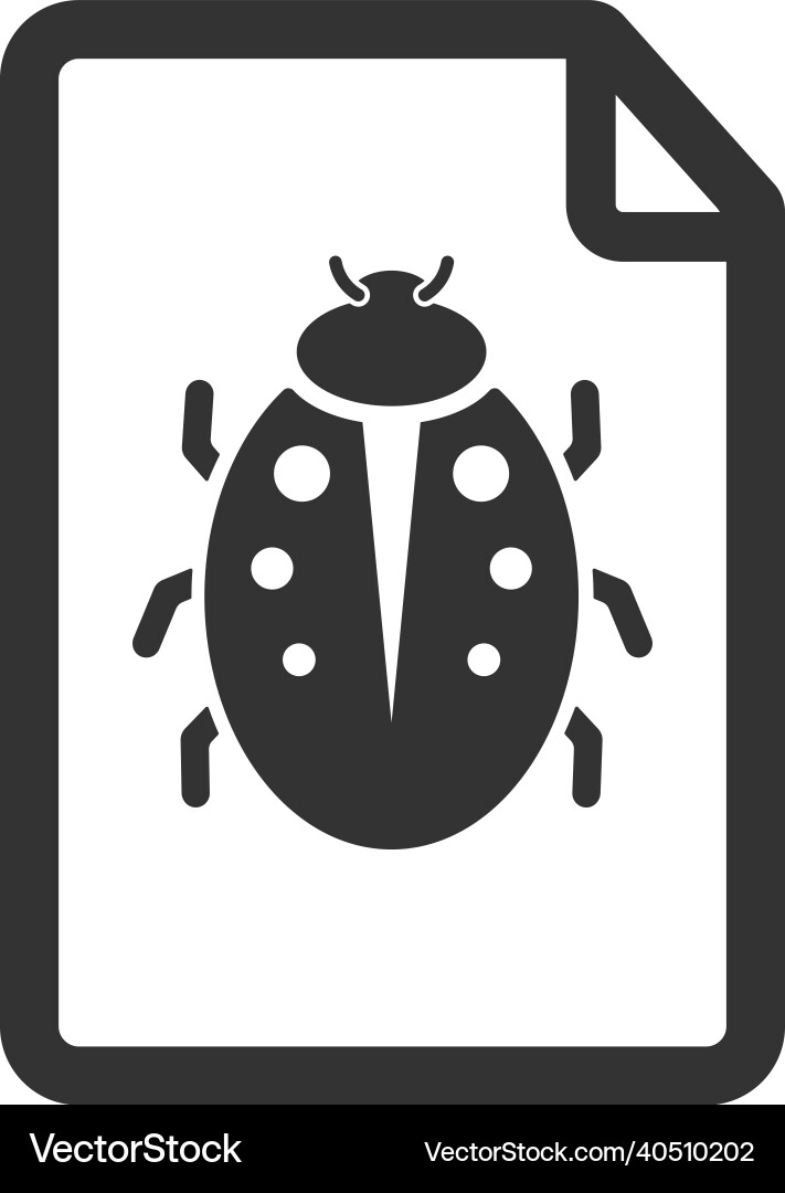 Bug file icon design vector image