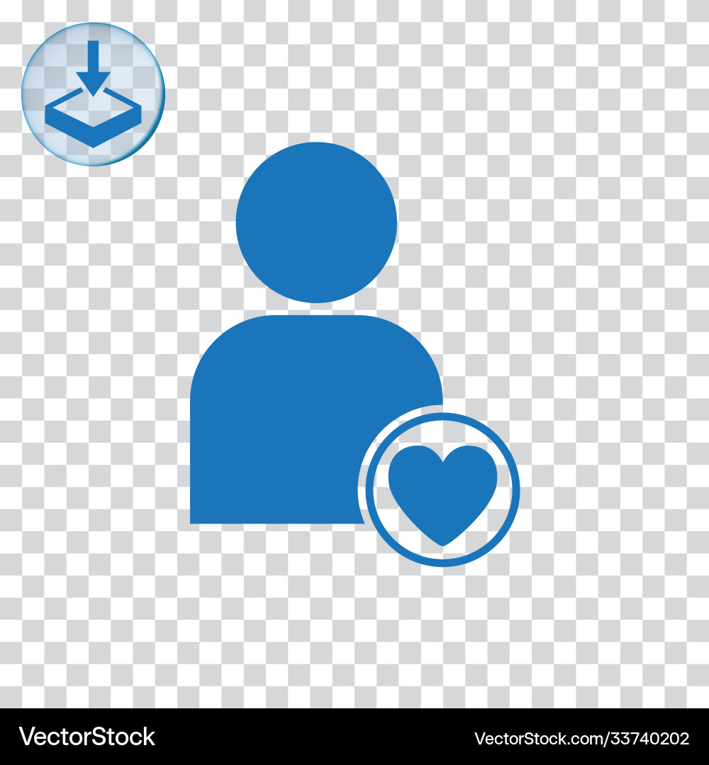 Favorite user icon for web and mobile vector image