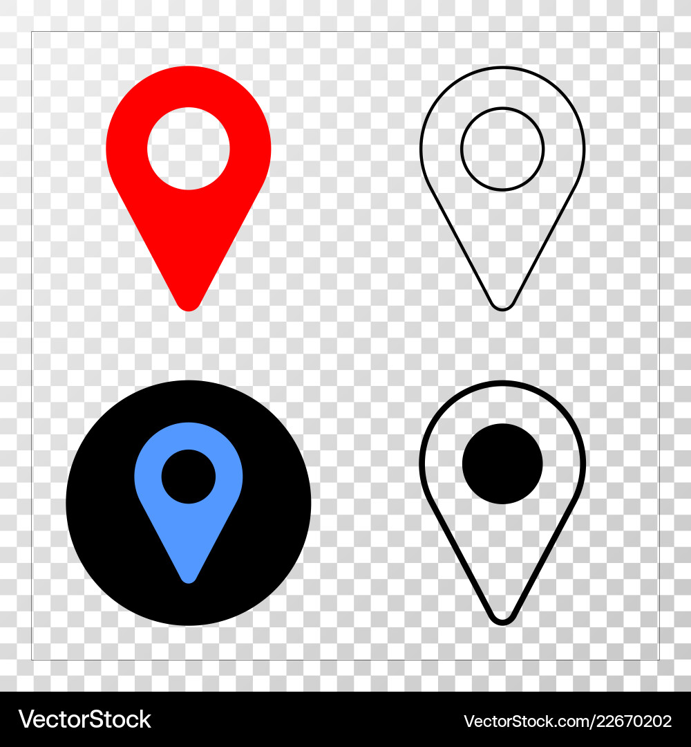 Map pointer eps icon with contour version Map pointer eps icon with contour version Vector Image