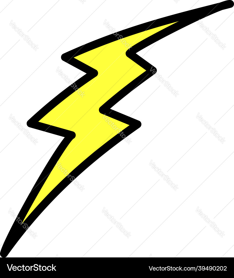 Slanting lightning icon color outline Slanting lightning icon color outline vector image