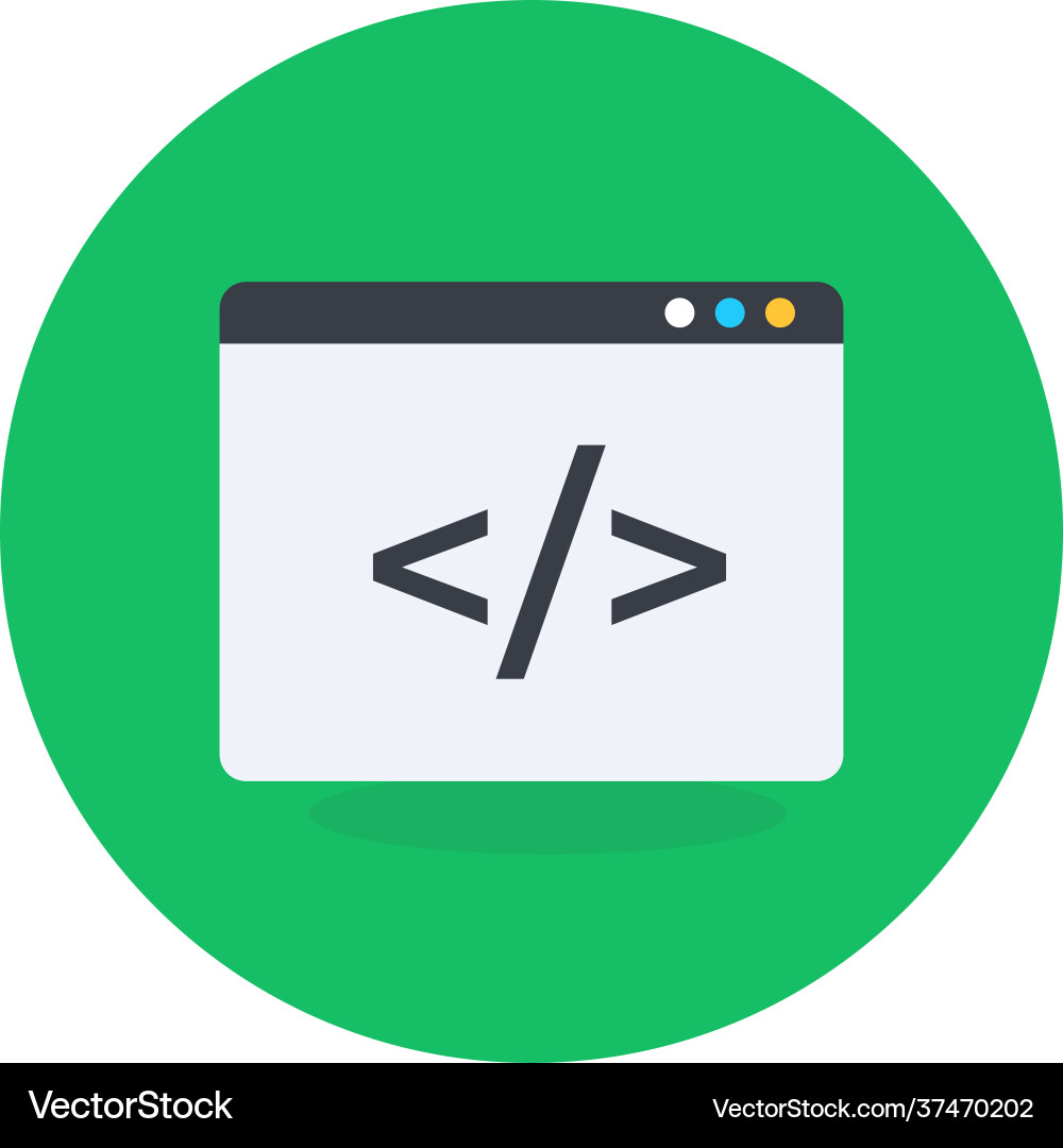 Web coding vector image