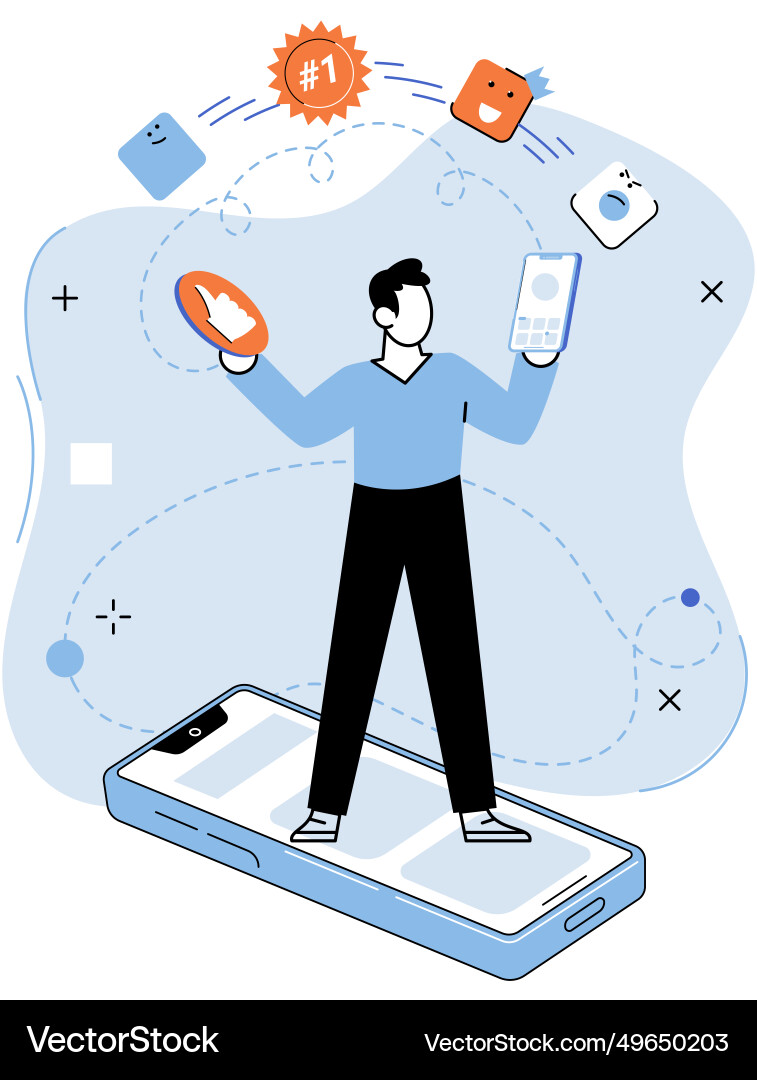 Application testing metaphor app test Application testing metaphor app test Vector Image