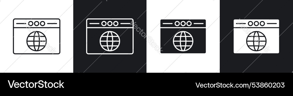 Browser icon set Vector Image