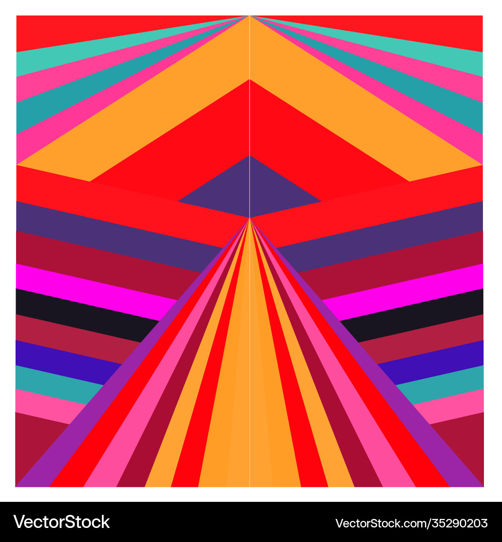 Colorful geometric and curve background pattern Vector Image