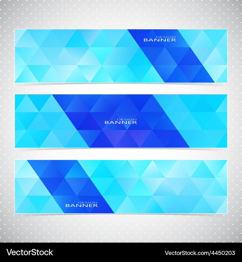 Colorful horizontal set of banners mosaic Vector Image