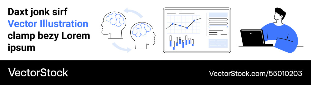 Data analysis and brainstorming concept Data analysis and brainstorming concept vector image
