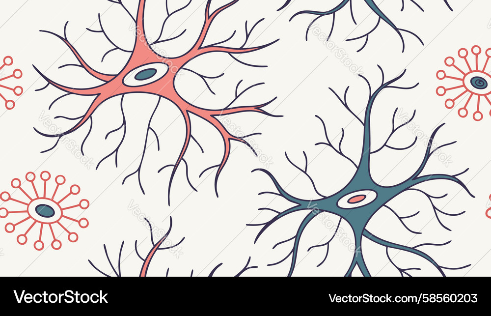 Dynamic Neuron Network Vector Image