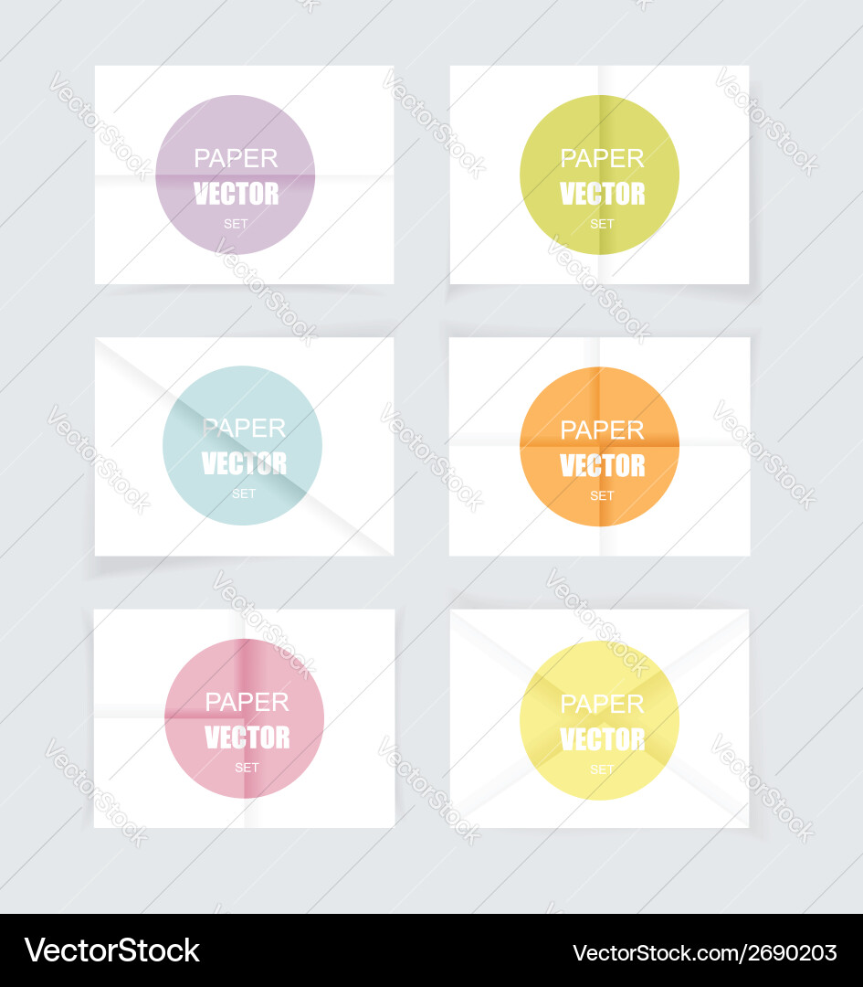 Folded Paper Stack Vector Image