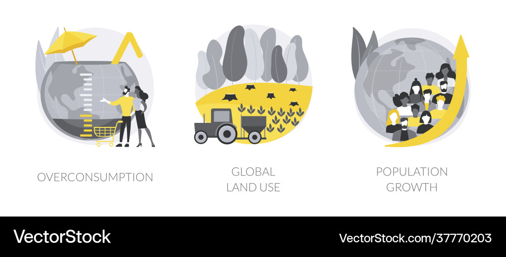 Global environmental data abstract concept vector image