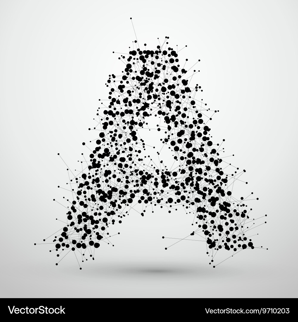 Letter Point Line Formation vector image