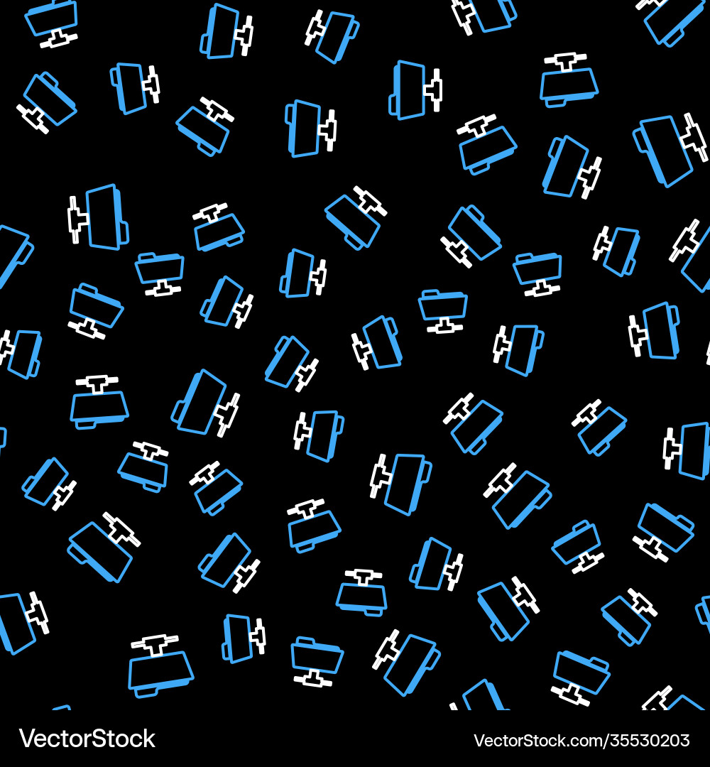 Line ftp folder icon isolated seamless pattern Line ftp folder icon isolated seamless pattern vector image