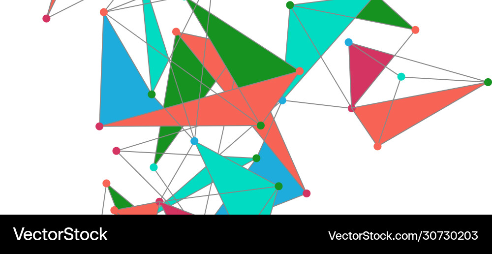 Line points connections triangular technology Line points connections triangular technology vector image