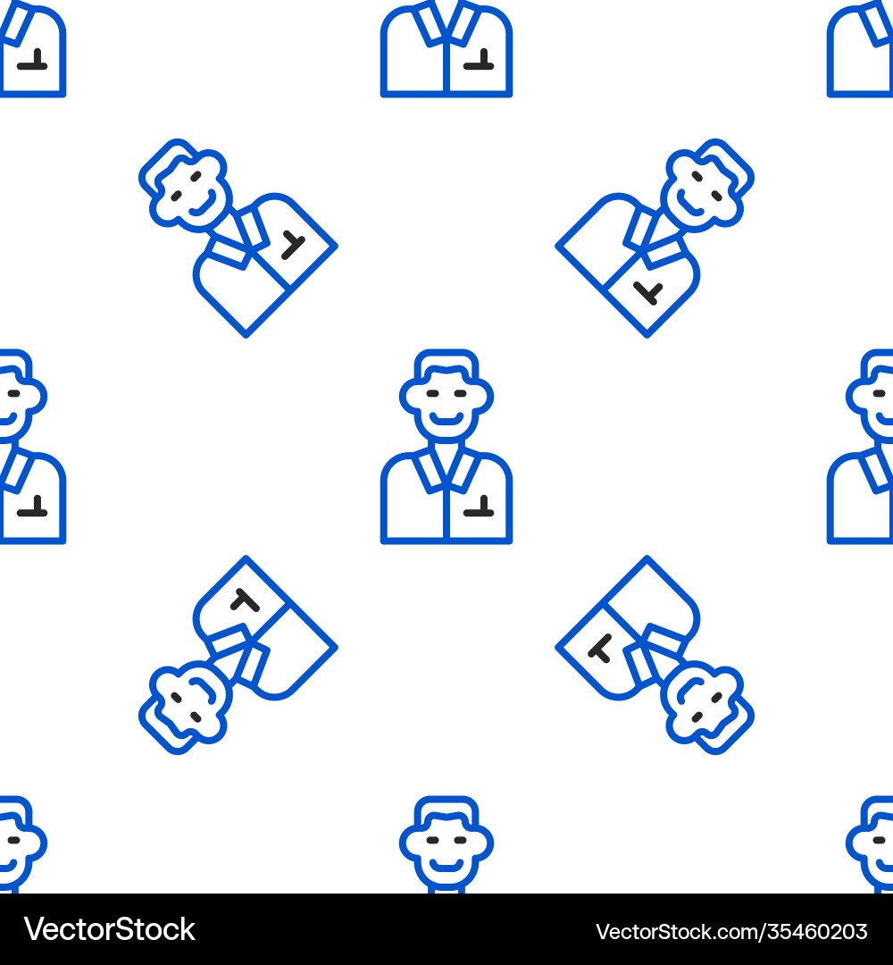 Line trader icon isolated seamless pattern Line trader icon isolated seamless pattern vector image