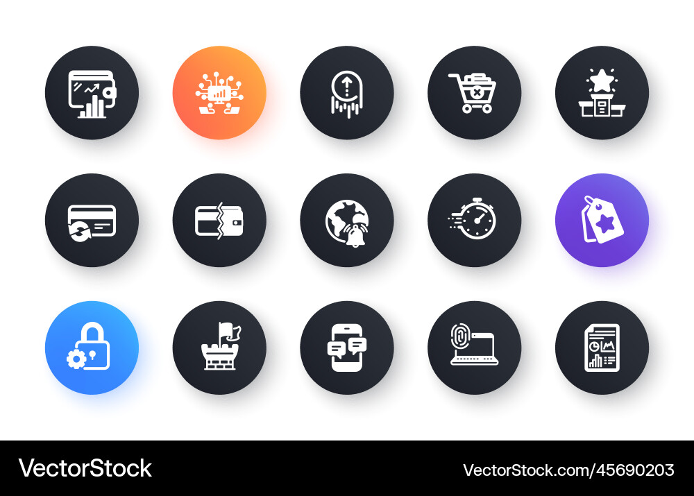 Minimal set of phone messages change card Minimal set of phone messages change card vector image