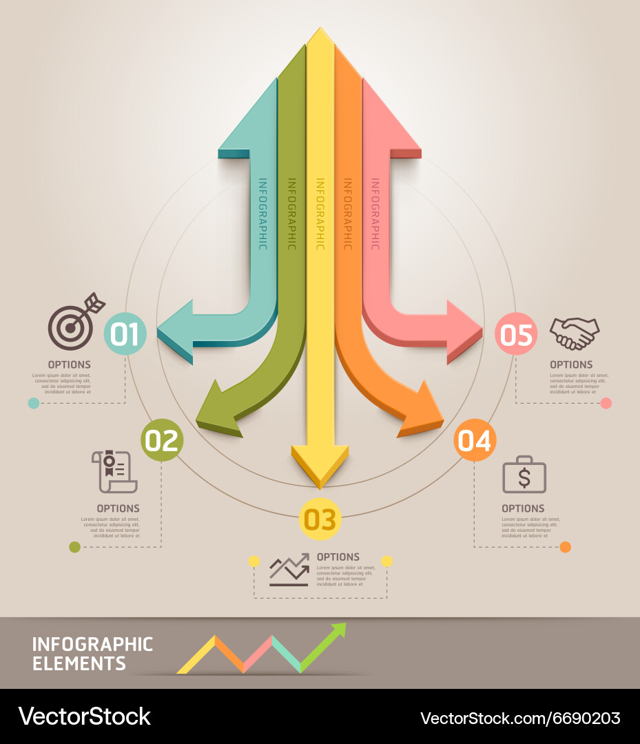 Modern arrow infographics template Royalty Free Vector Image