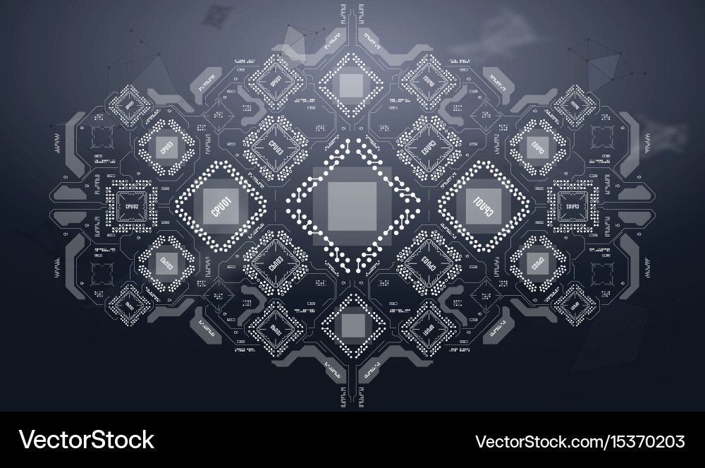 Modern background with futuristic user interface Vector Image