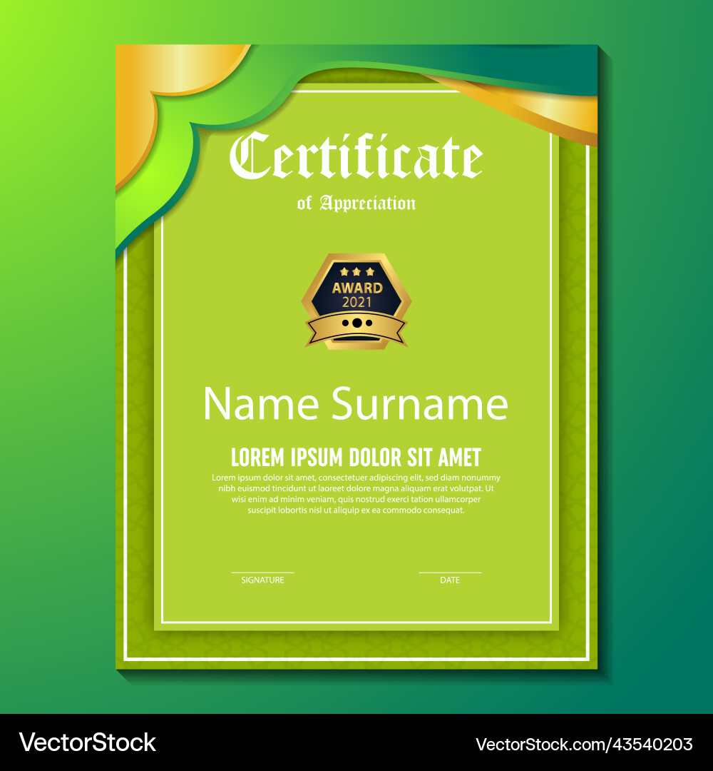 Modern design certificate layout concept simple Vector Image