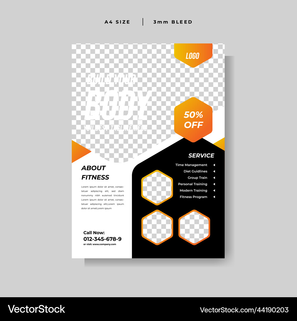 Moderne Fitness-Flyer-Template Moderne Fitness-Flyer-Template vektorbild