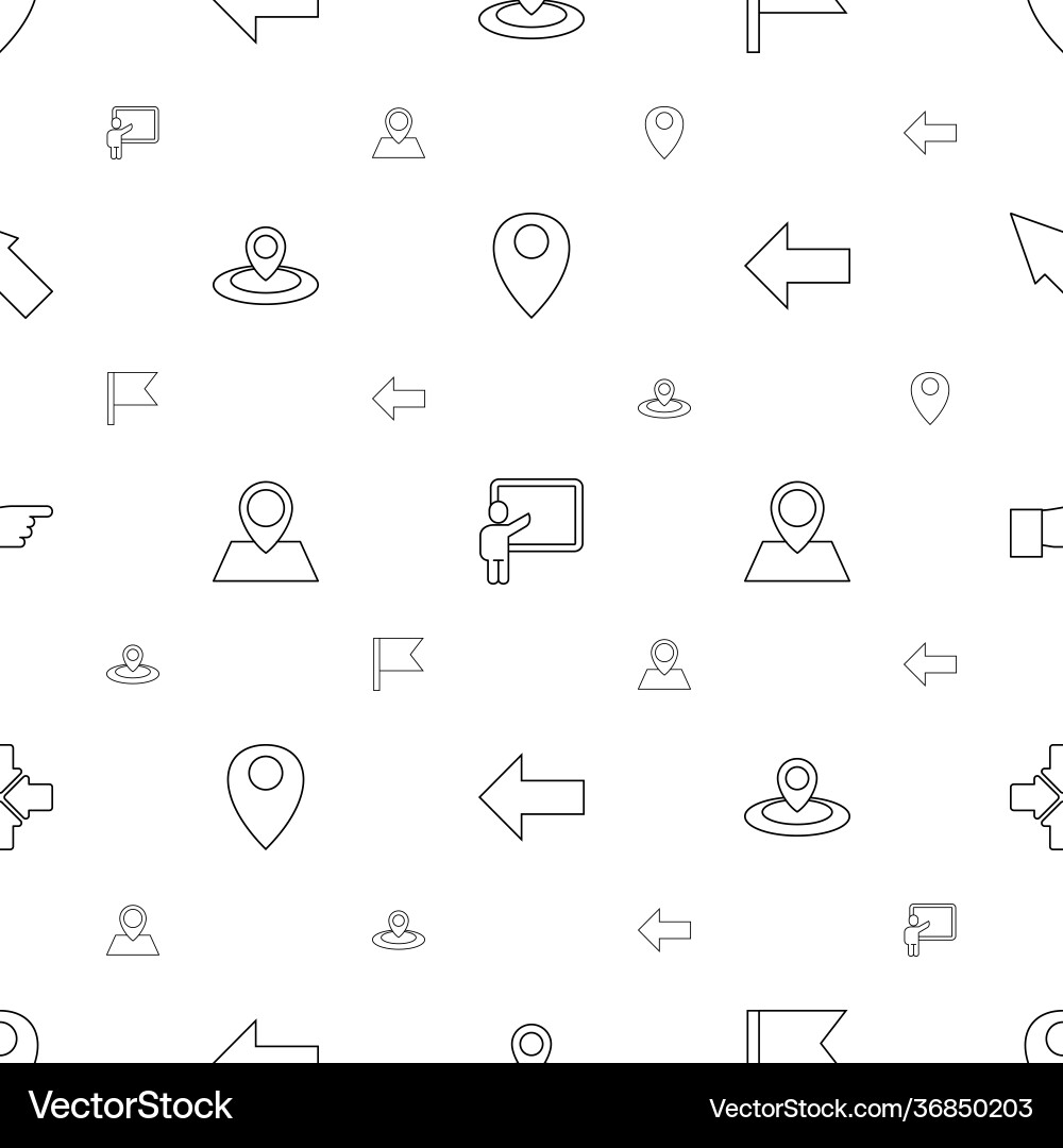 Pointer icons pattern seamless white background vector image
