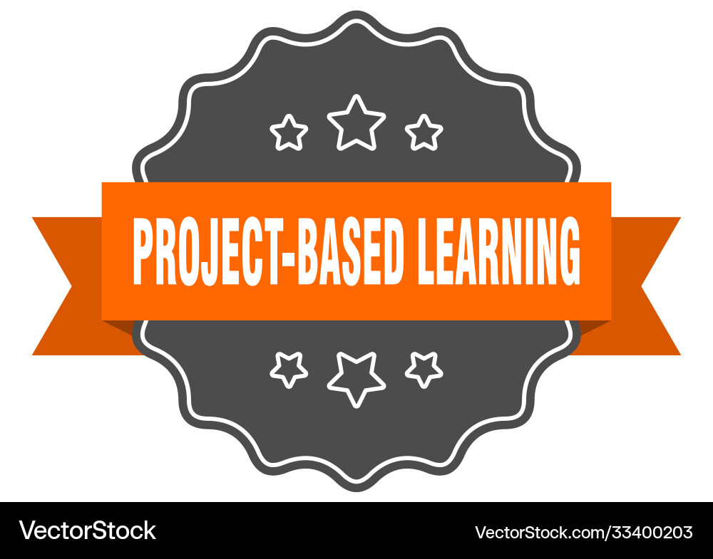 Project-based learning label vector image