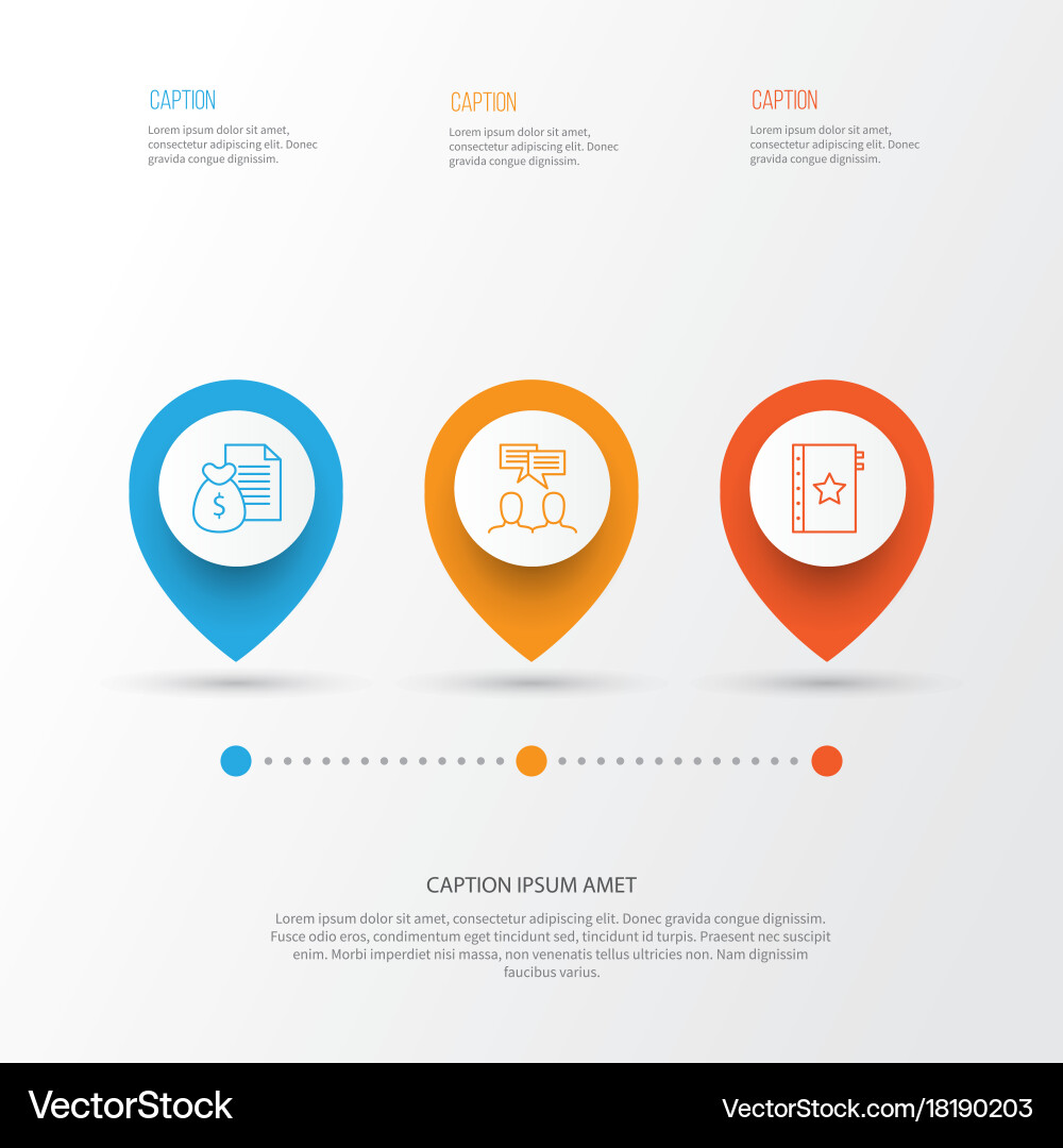 Project icons set collection of report vector image