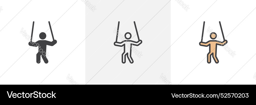 Puppet icon set on white background vector image