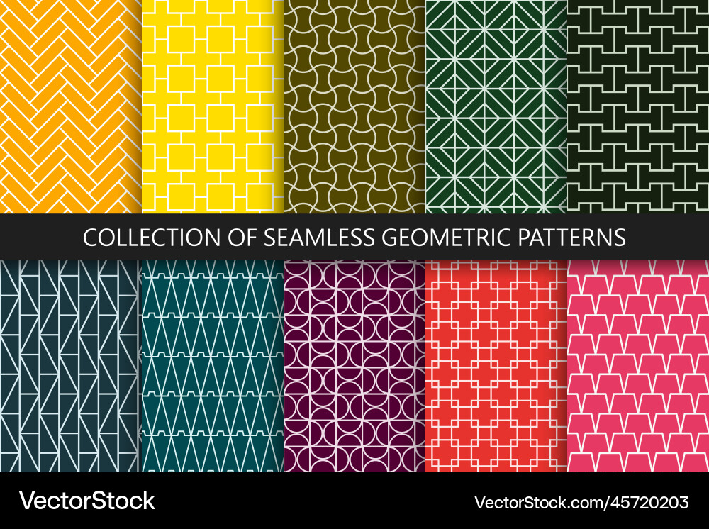 Sammlung von bunten nahtlosen geometrischen Sammlung von bunten nahtlosen geometrischen vektorbild