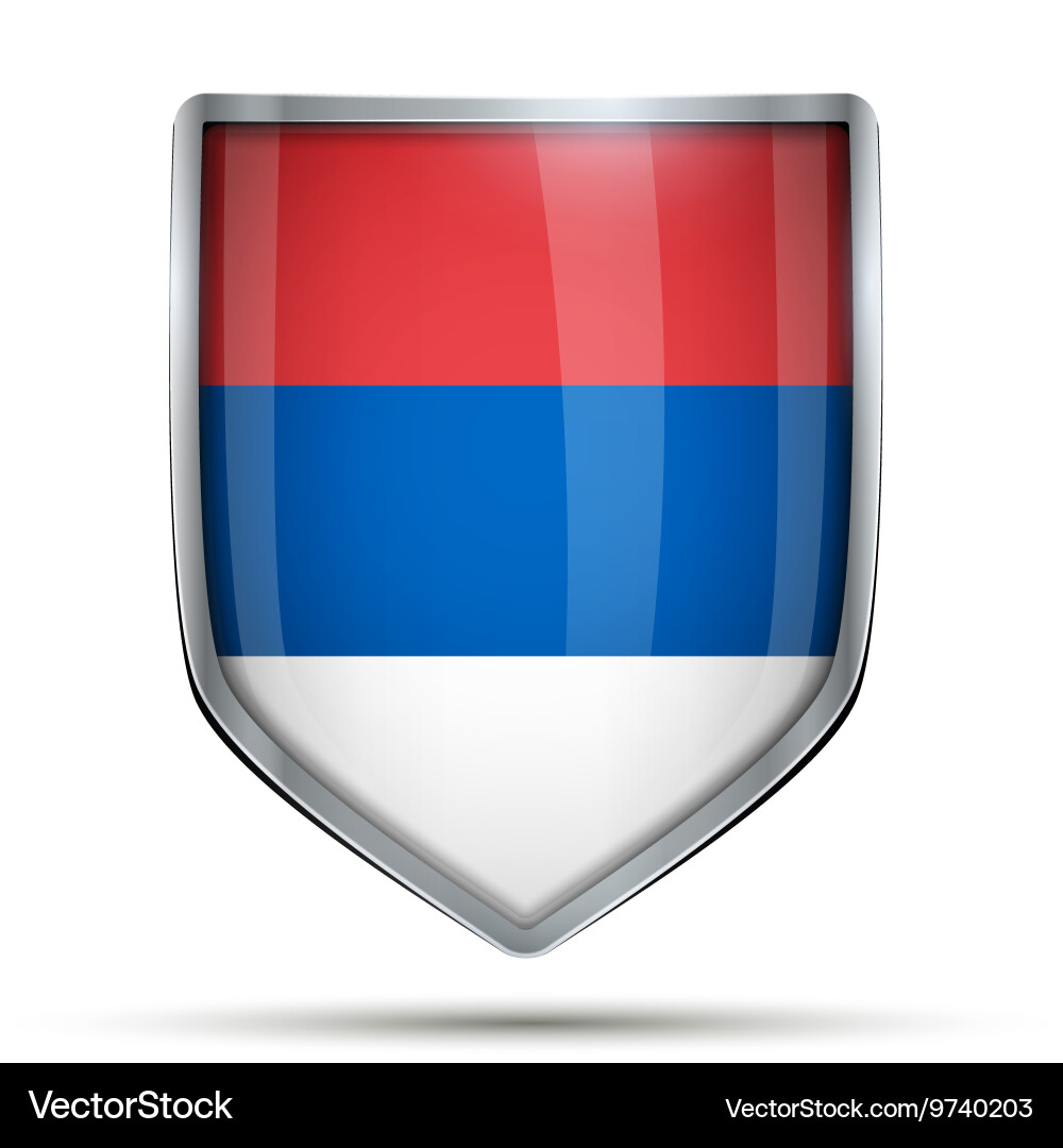 Schild mit Flagge russland Vektorbild