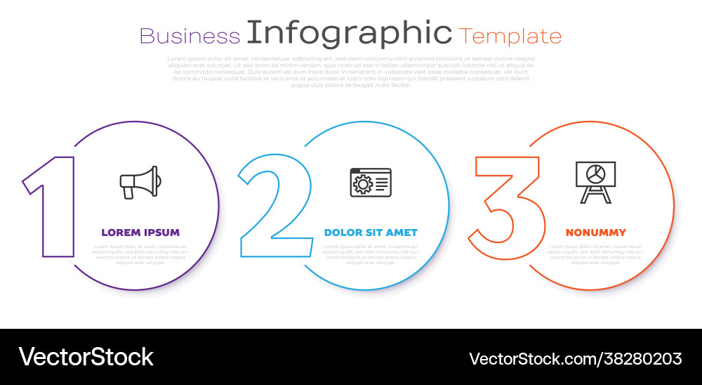 Set line megaphone browser setting and board Set line megaphone browser setting and board vector image