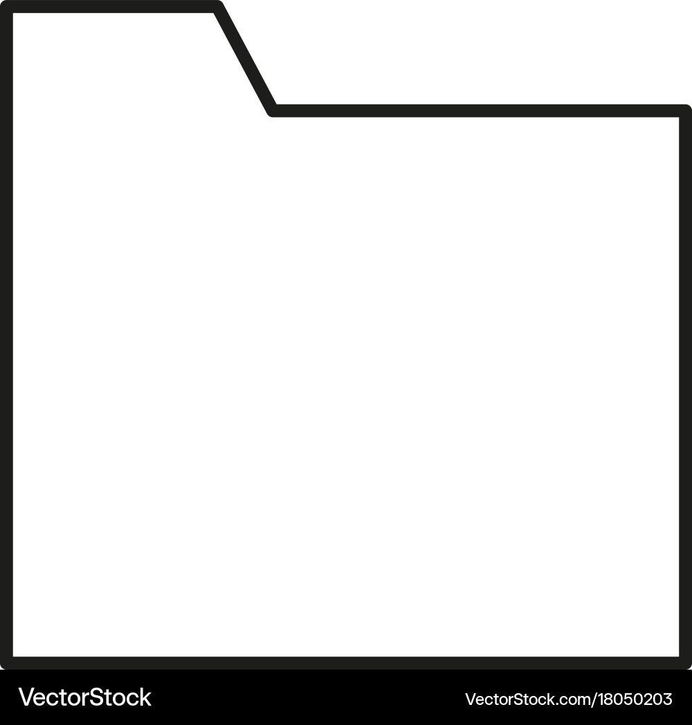 Simple folder linear icon vector image