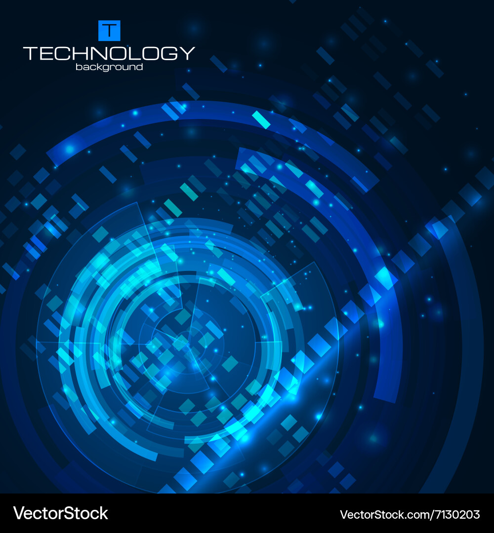 Technology background with hud elements vector image